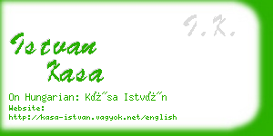 istvan kasa business card